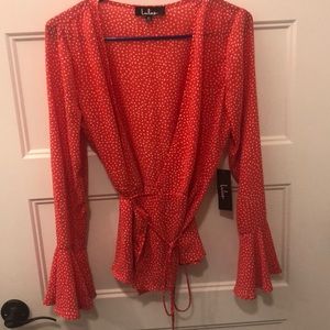 Orange Lulu’s M Wrap Top